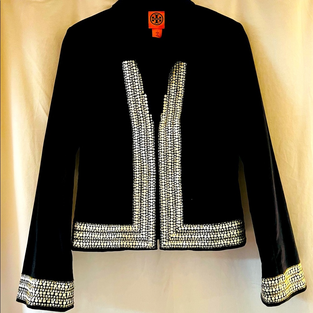 Tory Burch Navy and Silver Blazer